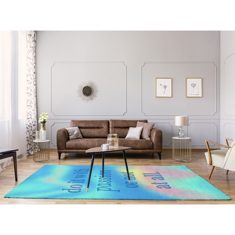Quotes Chenille Indoor Rug, Rectangle 5' x 7'