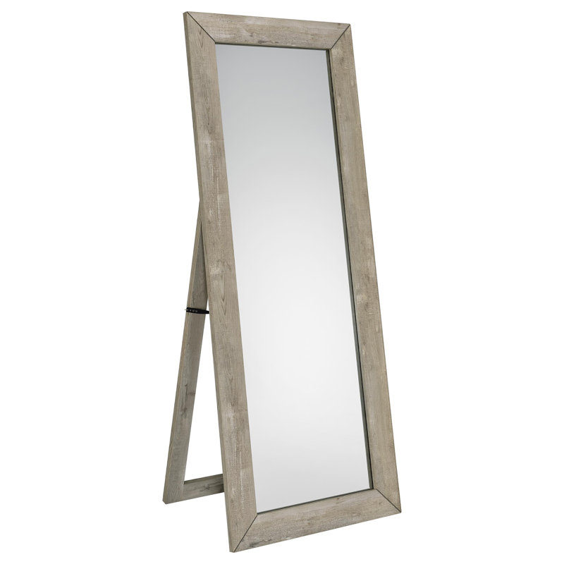 Cadence Tempered Glass Full Length Mirror, Gray