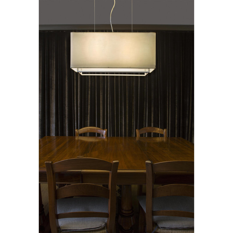 Vesper 2 - Light Square/Rectangle Pendant, White