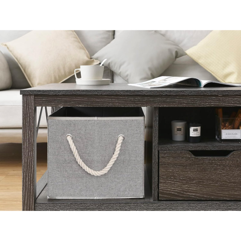 32 paniers de rangement 32L pour l'organisation, paniers pliables pour tablettes, bacs en tissu avec poignées, paquet de 3