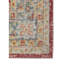 Tapis usé tissé à la machine 2 pi x 3 pi rouge et bleu ivoire