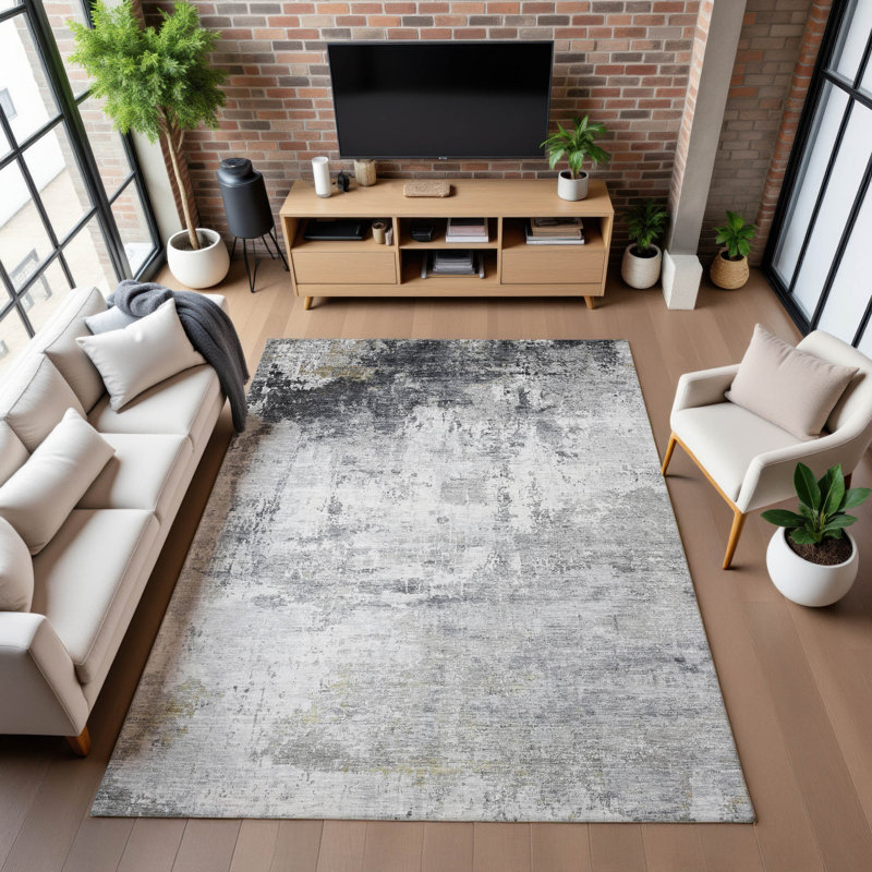 Premium Machine Washable Verlin AMF1766 Modern Rug, Rectangle 2'6" x 3'10"