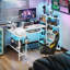 L-Shaped Metal Base Computer Desk-1435076153