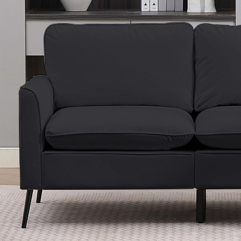 Causeuse rembourrée Nordic, Black