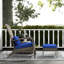 Chaise de patio bleu foncé avec dossier haut extérieur pour terrasse, cour arrière, cour avant, jardin, patio, grand siège et foyer confortable