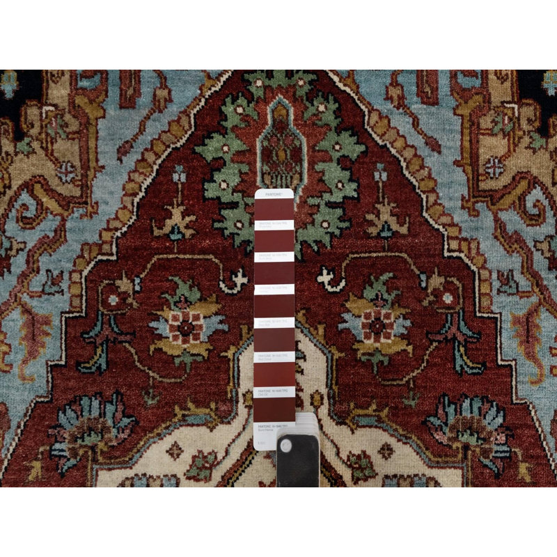 Tapis oriental rouge en laine noué à la main 3 pi 1 po x 5 pi 1 po - MOA10291508