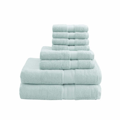 UltraSoft 800GSM Cotton Bath Towel Set - Highly Absorbent, Quick Dry, Hotel Spa Quality, Seafoam 8 Piece