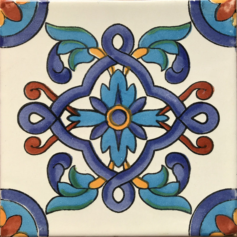 2 "x 2" mosaïque de dosseret fait à la main 36 pièces TalaMex Cordoba