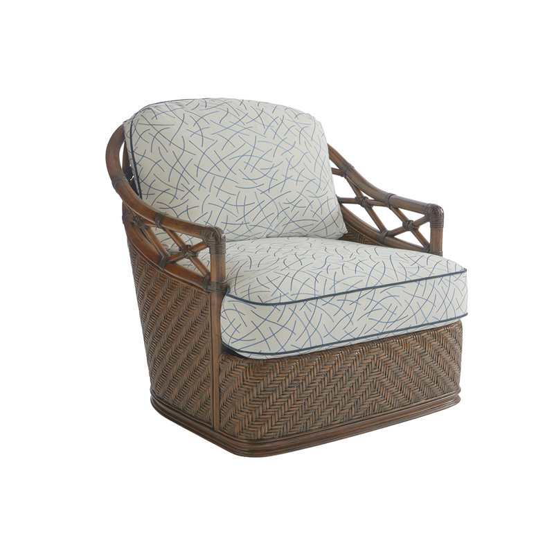 Chaise pivotante Bali Hai Diamond Cove, Gris/bleu