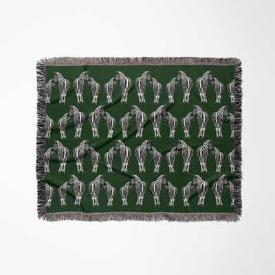 Jeté en mélange de coton Ziggy Zebra