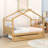 Wood House Bed With Pull-Out Twin Trundle-431005079-431005081
