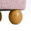 Banc de rangement moderne ovale avec pieds sphériques pour le hall d'entrée et le salon-960187724