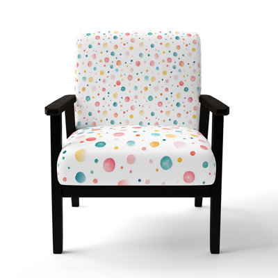 Confetti For Kids Accent Chair - Sprinkles Dots Red Arm Chair