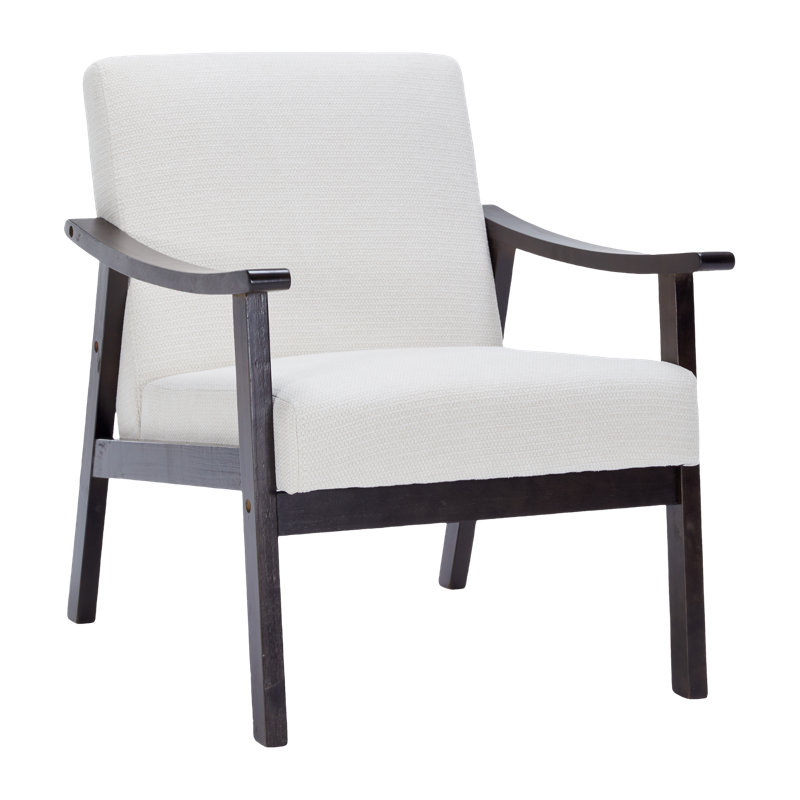 Fauteuil d'appoint Mid-Century, Polyester blanc