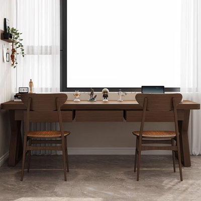 Dark Walnut Rectangular Solid Wood desks