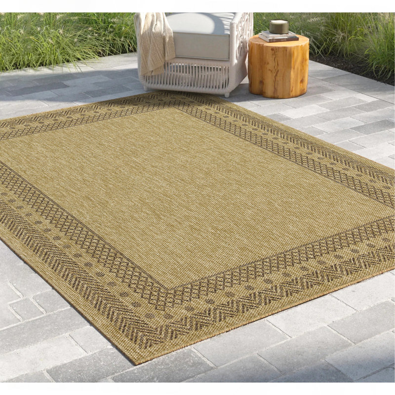 Mocha Indoor/Outdoor Area Rug, Rectangle 7'10" x 10'3"