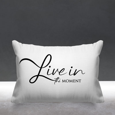 Aspire Live in the Moment Outdoor Rectangular Pillow Cover & Insert