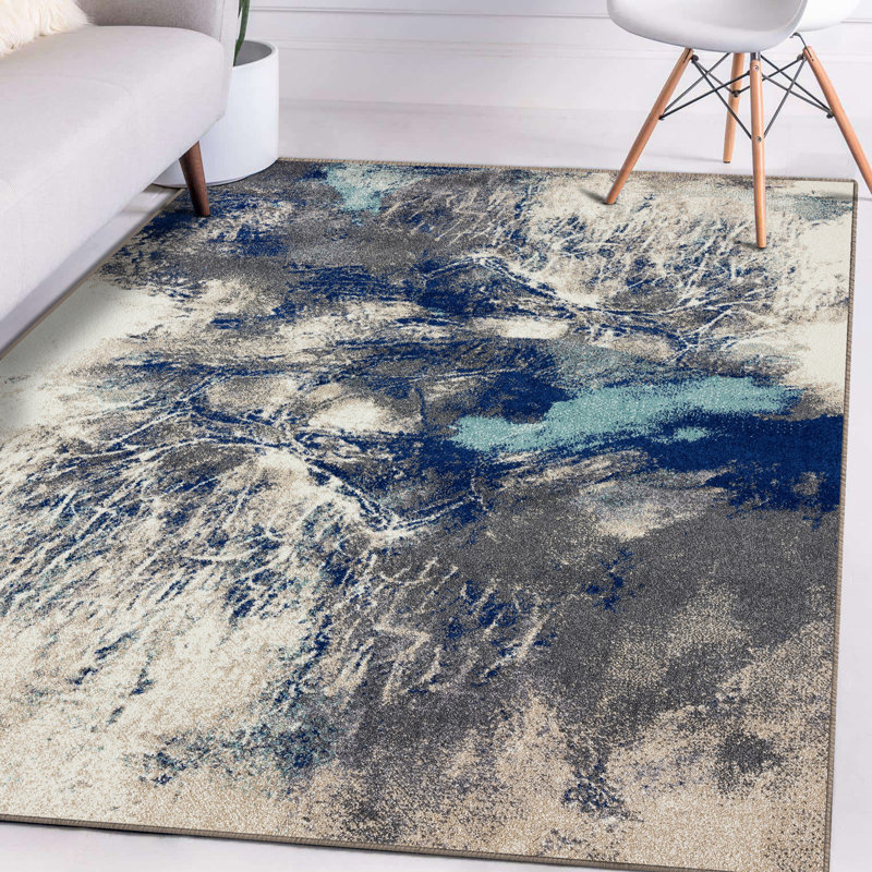 Tapis gris abstrait Thorold, Rectangle 8 pi x 10 pi