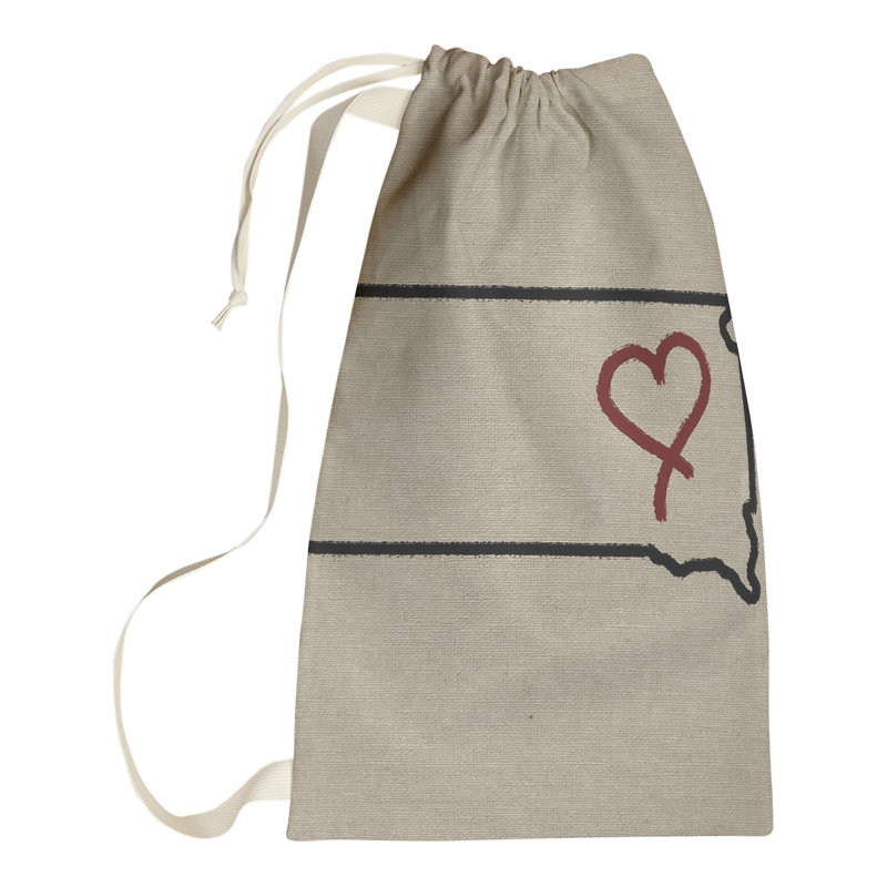 Sac à lessive « Love » hansard, Petit (H 29 po x l 18 po x P 1,5 po), Dakota du Sud