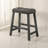 Set Of 2 Rustic Counter Stools, 25-Inch Backless Wooden Farmhouse Barstools With Faux Leather Seat, Distressed Finish, Space-Saving Design-1651121827