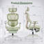 Chaise de bureau ergonomique avec repose-pieds, chaise d'ordinateur à dossier haut avec soutien lombaire dynamique, appui-tête 2D, accoudoirs 4D et siège en mousse pour un confort optimal.