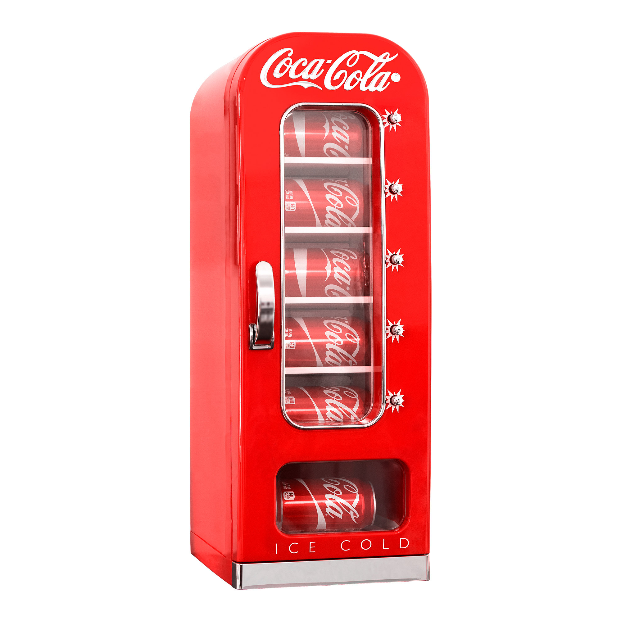 Coca-Cola Vending Machine Mini Fridge 12V DC 110V AC 10 Can Cooler, Red &  Reviews