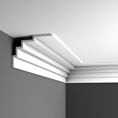 8-1/4 in x 5-7/8 in x 78-3/4 in Primed White Plain Polyurethane Crown Moulding