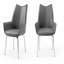Chaise de salle à manger rembourrée gris foncé Modern Luxury 