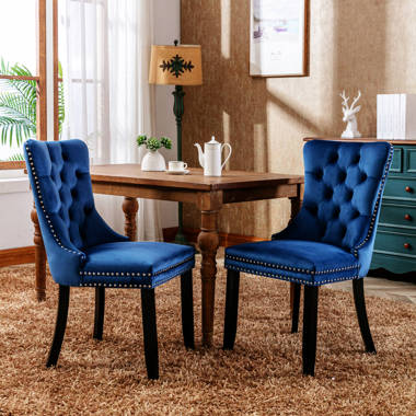 Alxander Fabric King Louis Back Side Chair Dining Chair (Set of 2) Wildon Home