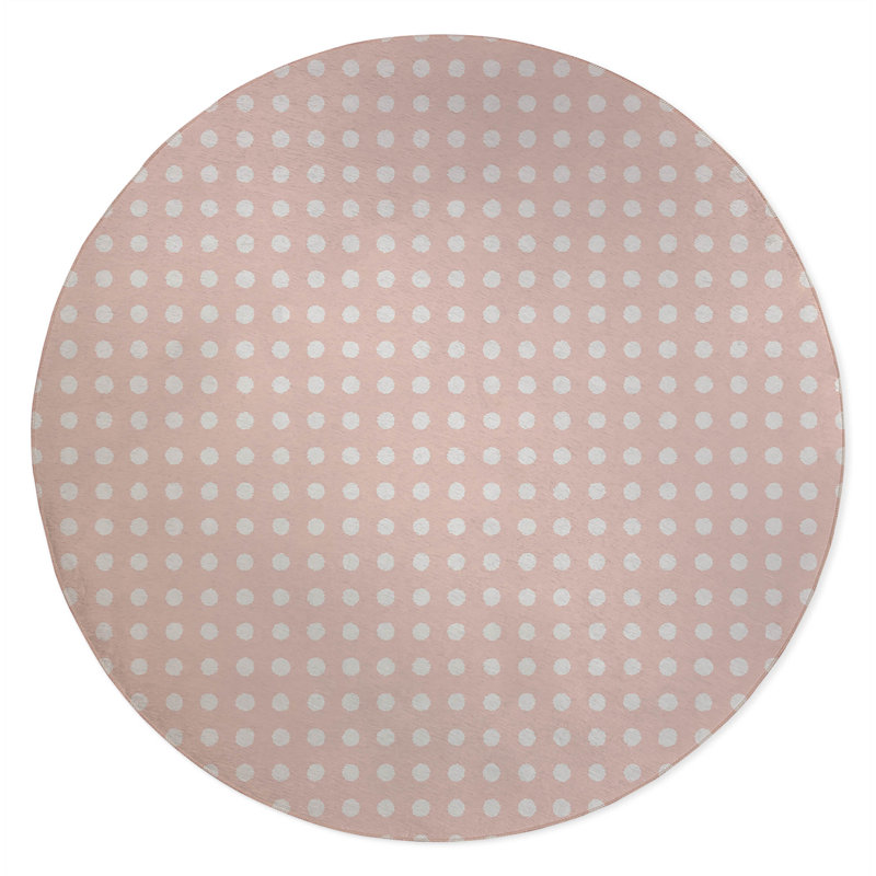 Tapis d'extérieur à pois antidérapant, Rond 5 pi