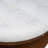Large round ottoman coffee table | 2-tier button tufted design | wood shelf storage | waterproof linen upholstery | wheeled footrest