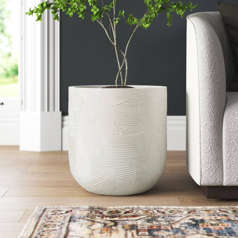 Atna Handmade Concrete Pot Planter, 16.5" H x 15.75" W x 15.75" D