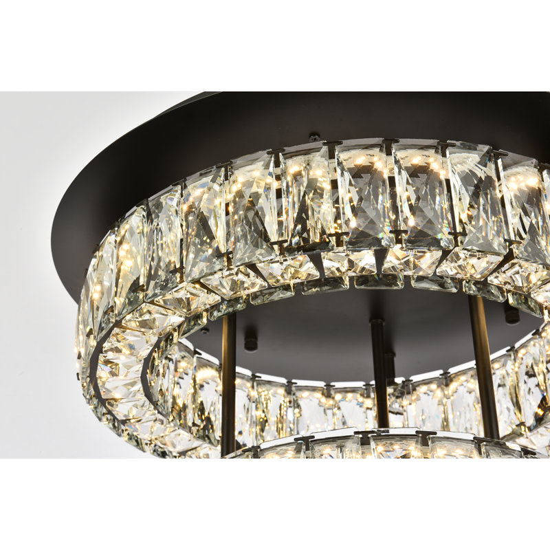 Plafonnier encastré à DEL 17,7 po Bodell, Noir, H 10 po x l 26 po x P 26 po, 31.5