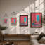 Leopard in the Bath Mid-Century - Framed Print-734985448-734985450