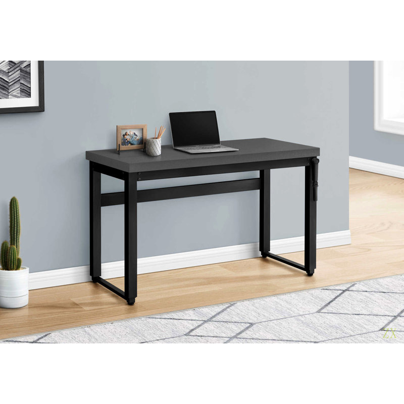 Bureau d'ordinateur, bureau personnel, debout, réglable, L 48 po, travail, ordinateur portable, stratifié, métal, contemporain, moderne