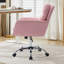 Chaise de bureau réglable en cuir avec base en métal-2052636781