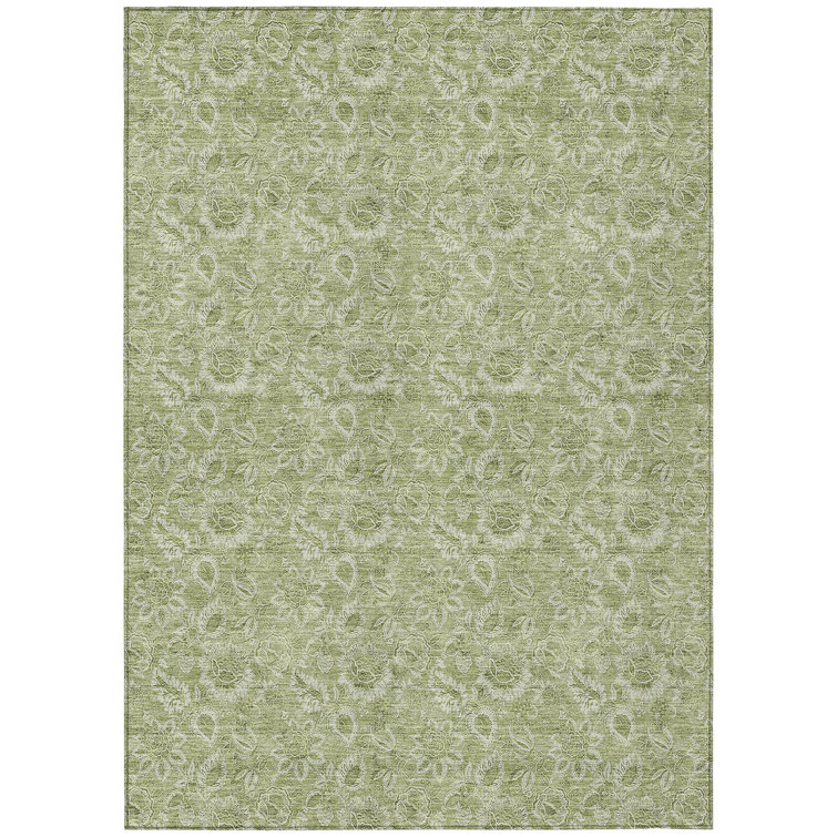 Bungalow Rose Fareham Washable Floral Indoor / Outdoor Rug & Reviews ...