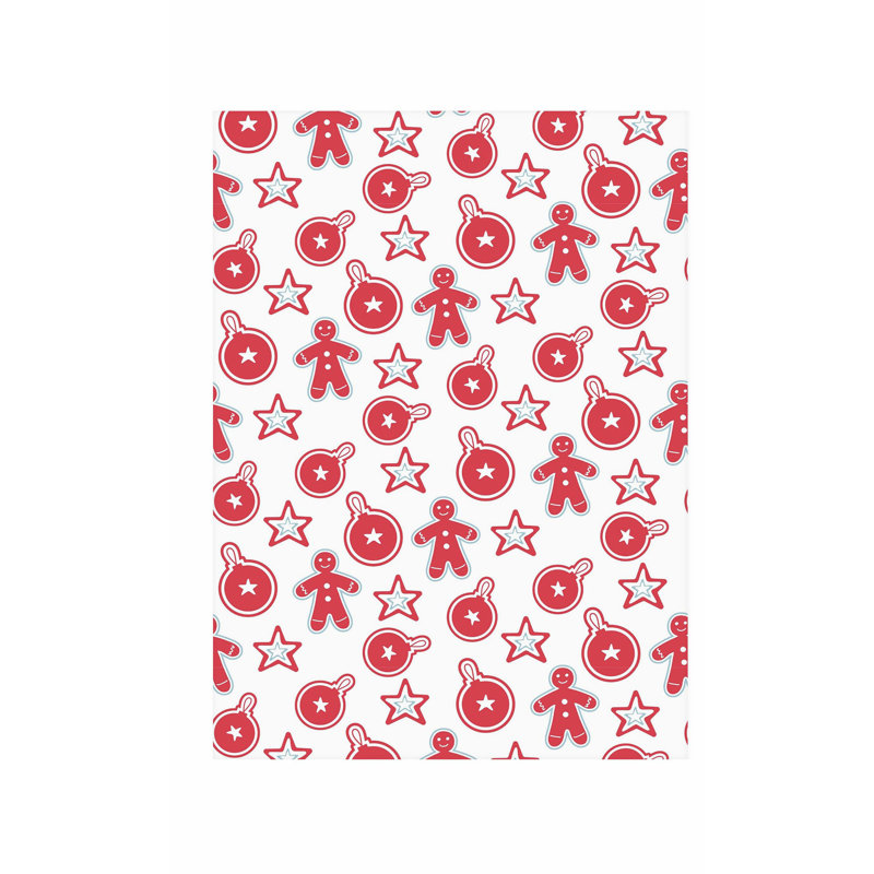 «Holiday Christmas Presents & Ginger Bread Man», impression d'art moderne sans cadre, H 30 po x l 20 po