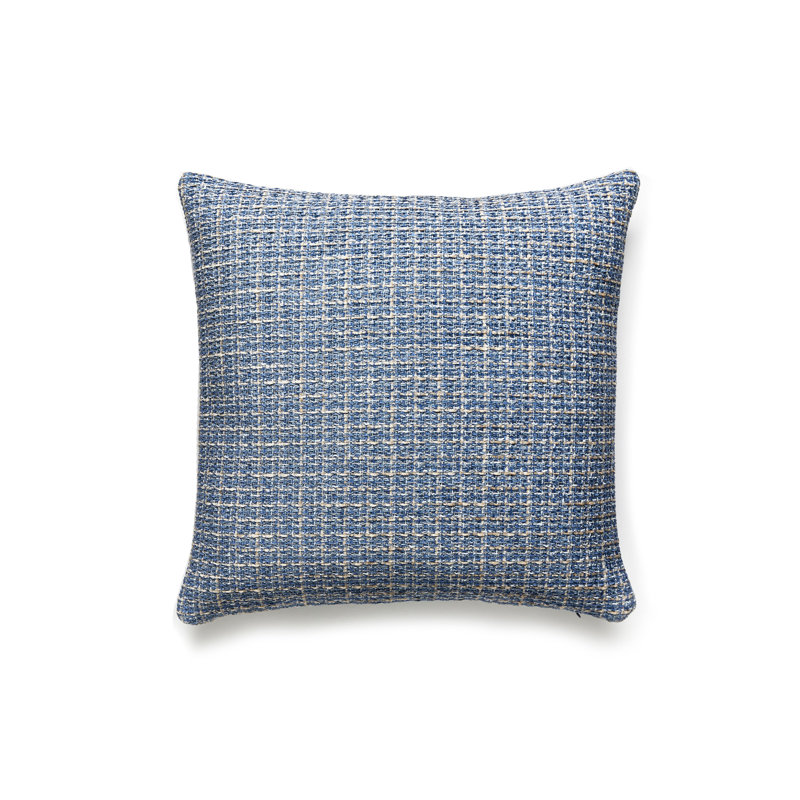 Highland Geometric Square Pillow Cover & Insert, Blue Mood