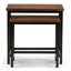 Ensemble de tables de bout gigognes industrielles en bois de manguier et en métal de conception l 25 po Skyler-1677118122