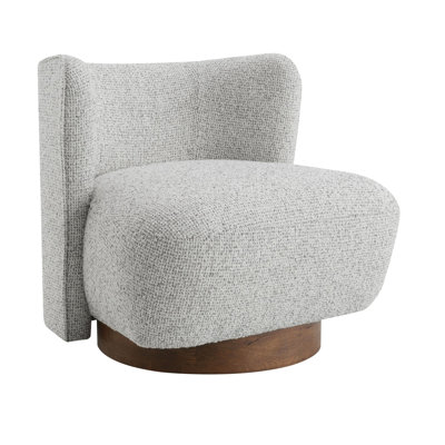 Fauteuil d'appoint en tweed gris Lisa