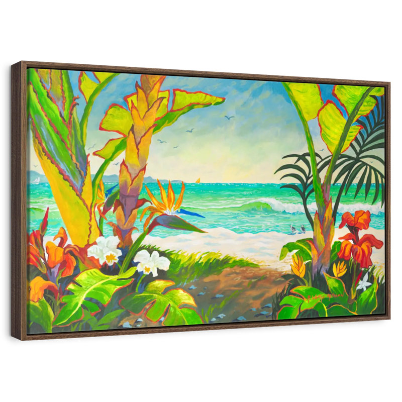 Time To Chill At The Tamsin, Floating Frame Walnut, 40" X 27"