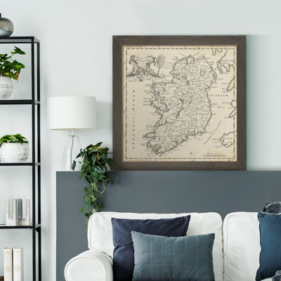 Carte de l'Irlande - impression d'art graphique