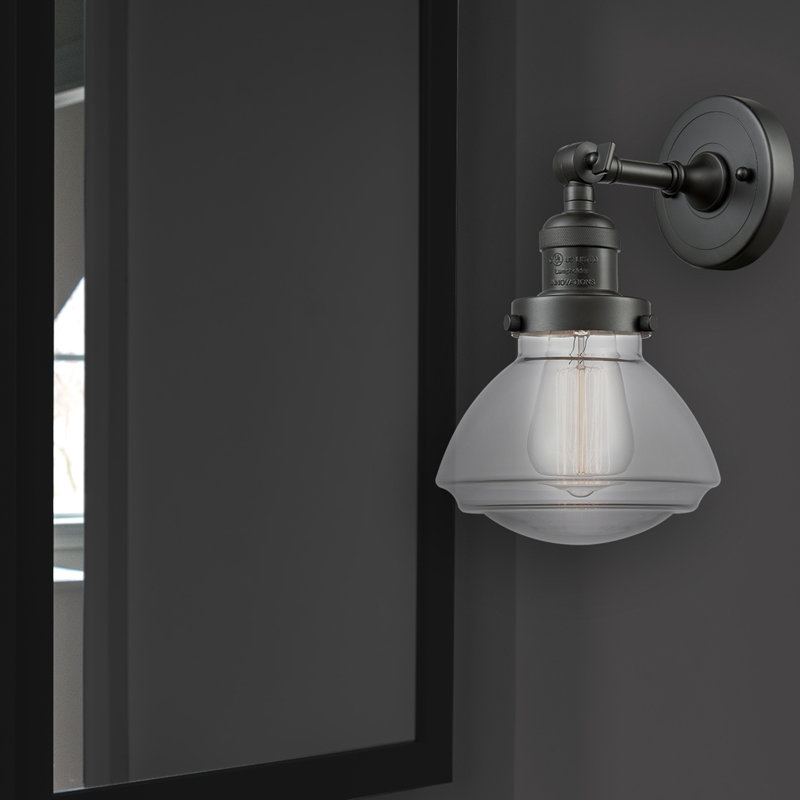 Chesterville Armed Sconce, 6 Watt Vinage LED Bulb, Clear, Oil Rubbed Bronze
