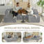 Canapé modulaire à assise profonde en forme de U Boneless, canapé rembourré en velours côtelé avec poches latérales