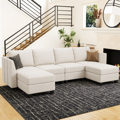 Uthyr 112.6'' W Modular and Standard U-Shaped Sectional with Storage