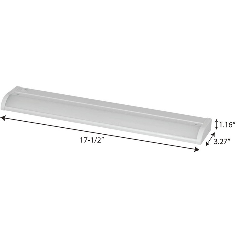 LED 18" Under Cabinet Bar Light, Satin White