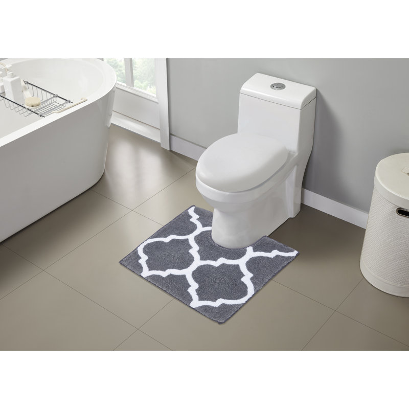 Contour Mat, Charcoal/White