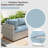14-Piece Outdoor 4" Replacement Cushion Set Seat/Back Cushion (Set Of 6 Cushion , 6 Backrests , 2 Coner Cushions)-105682506