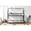 Lit superposé en métal (simple au-dessus d'un lit double), aucun sommier nécessaire, robuste et amp; Durable-1161739545